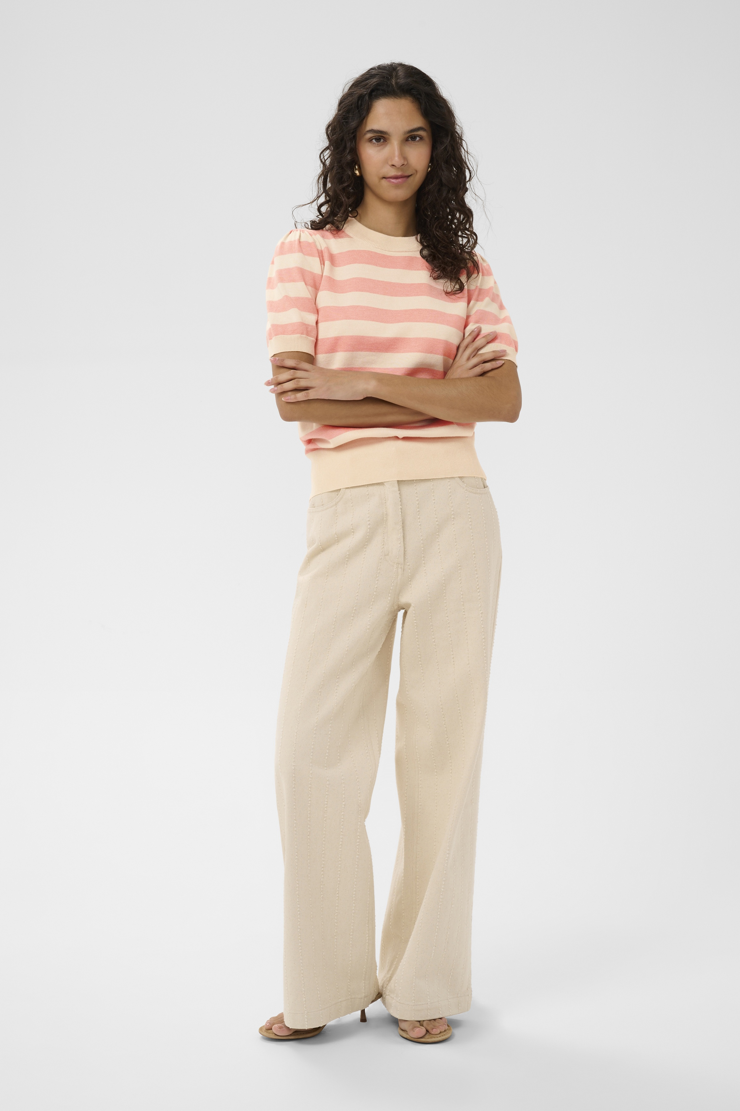 MilaSZ SS Block Stripe Pullover Blooming Ivory Block Stripe - 4