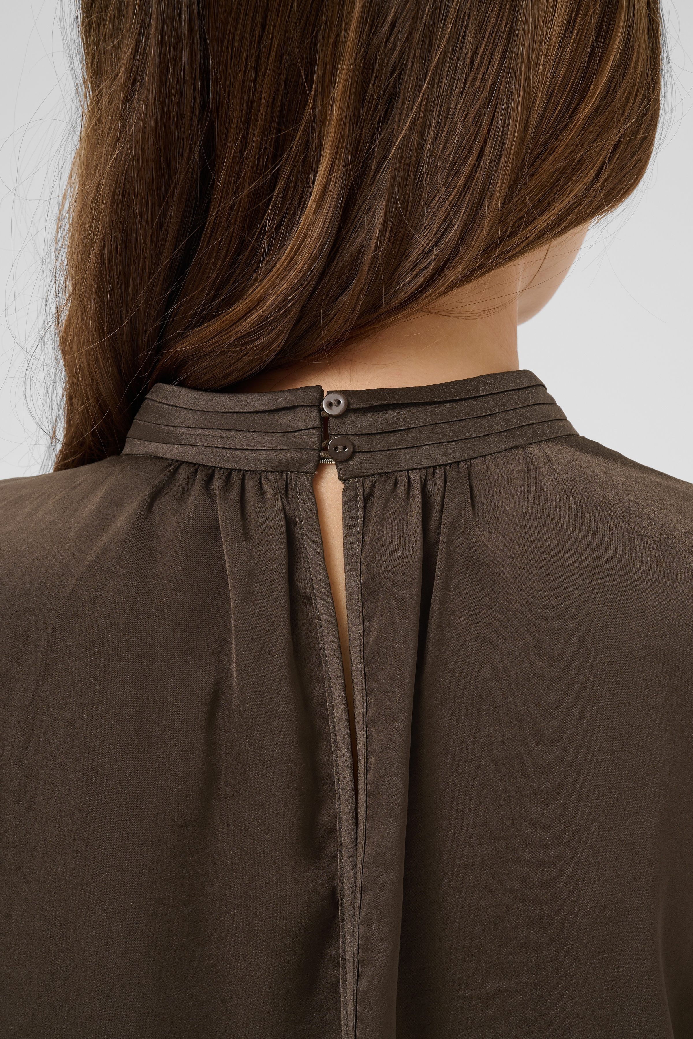 AileenSZ Flared Blouse Chocolate Brown - 3