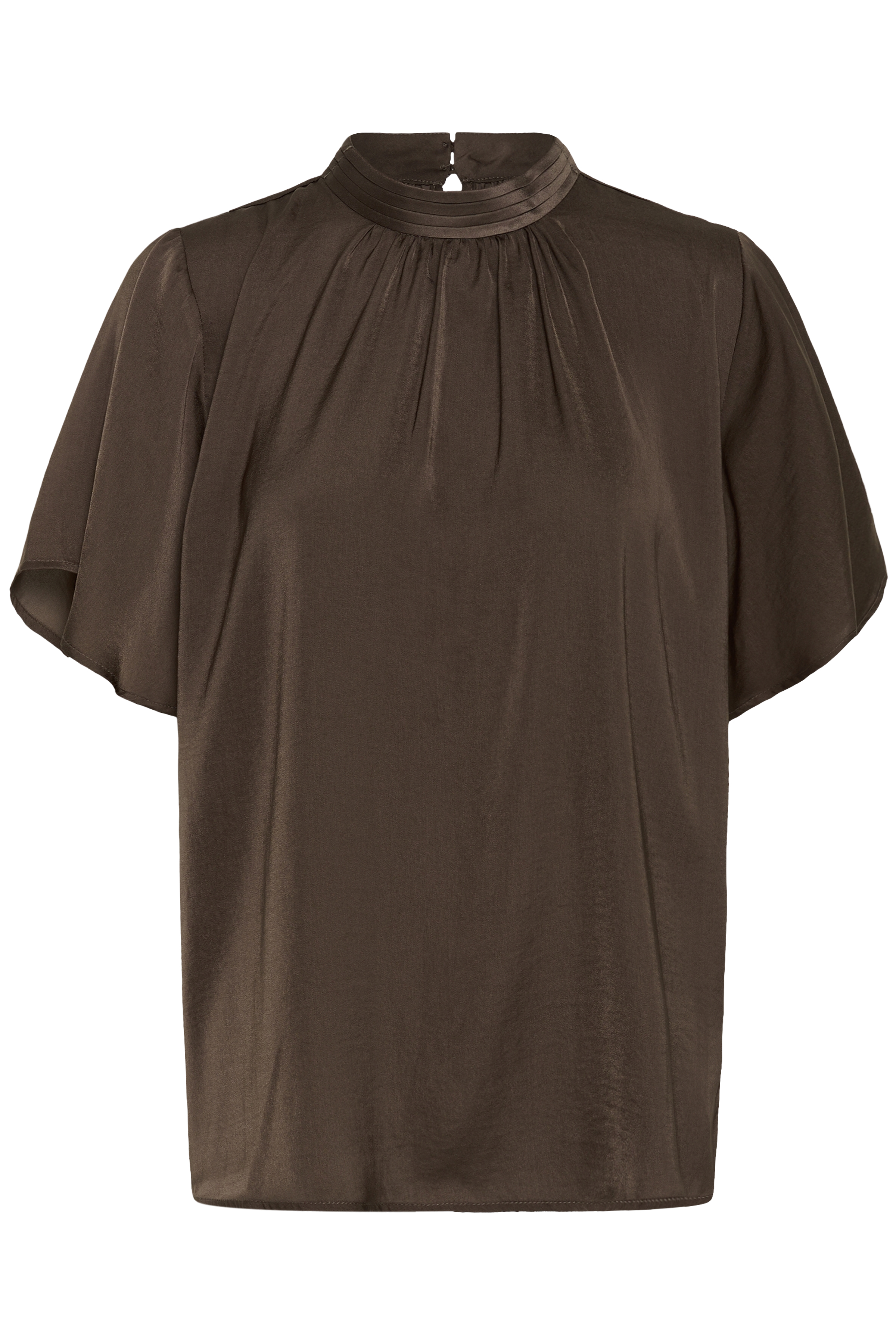 AileenSZ Flared Blouse Chocolate Brown