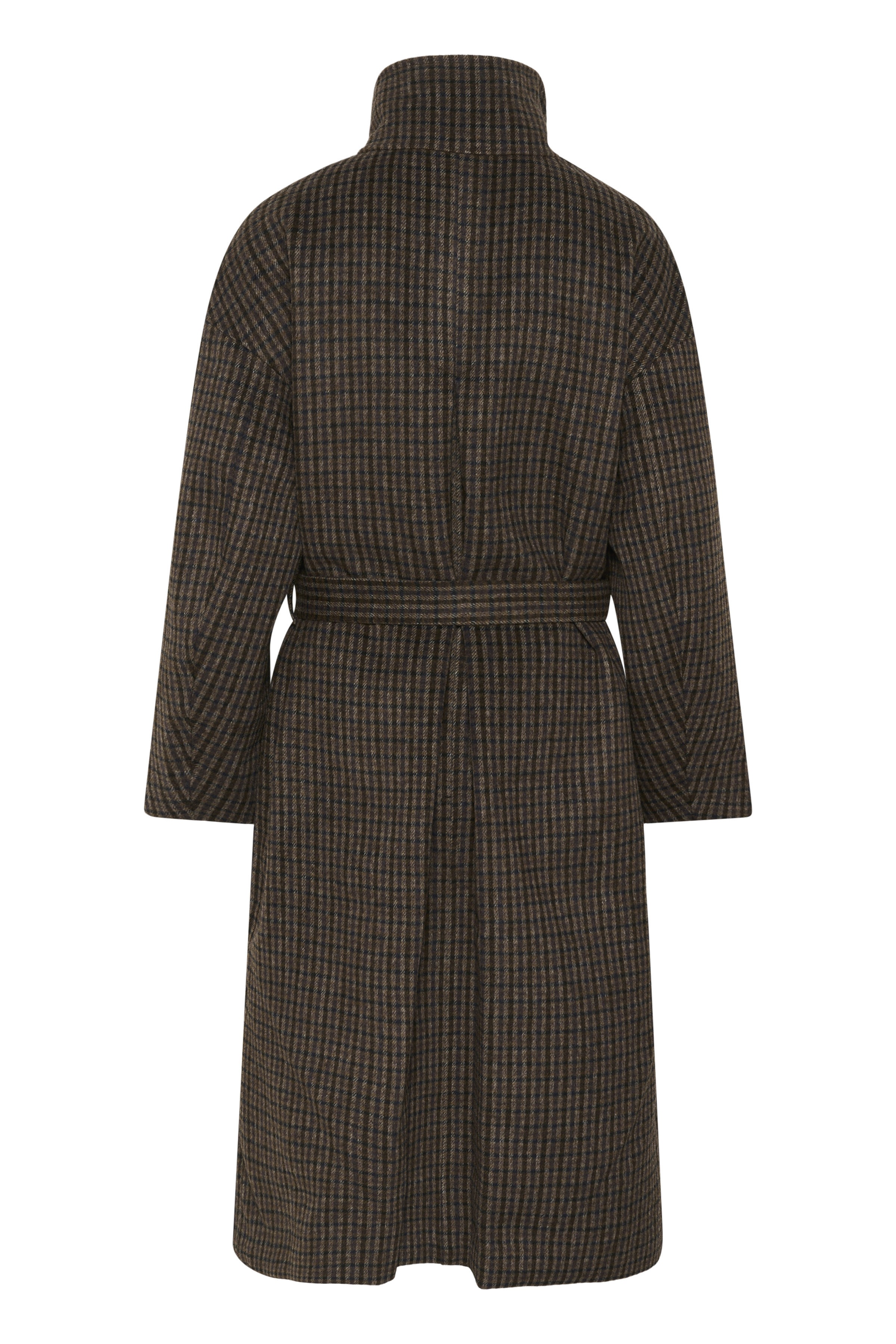SiljaSZ Coat Tan Brown Check - 2