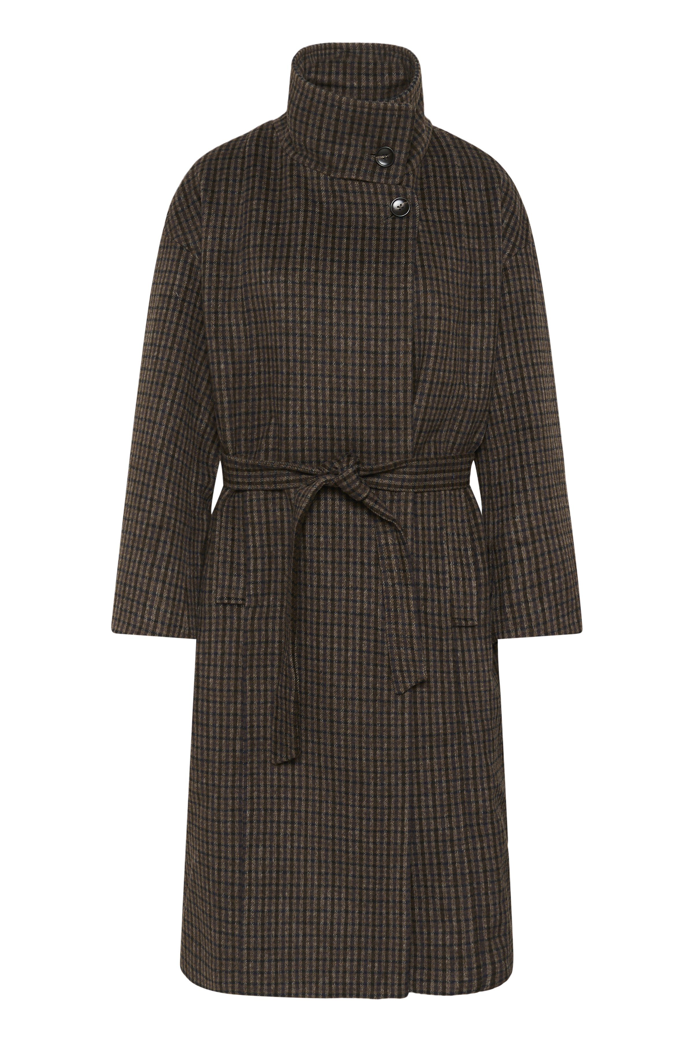 SiljaSZ Coat Tan Brown Check