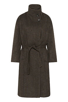 SiljaSZ Coat Tan Brown Check