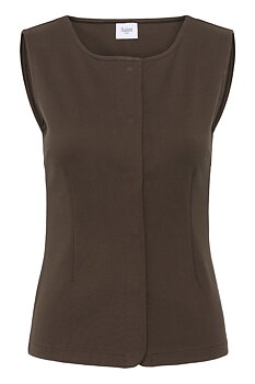 GennySZ Vest Chocolate Brown