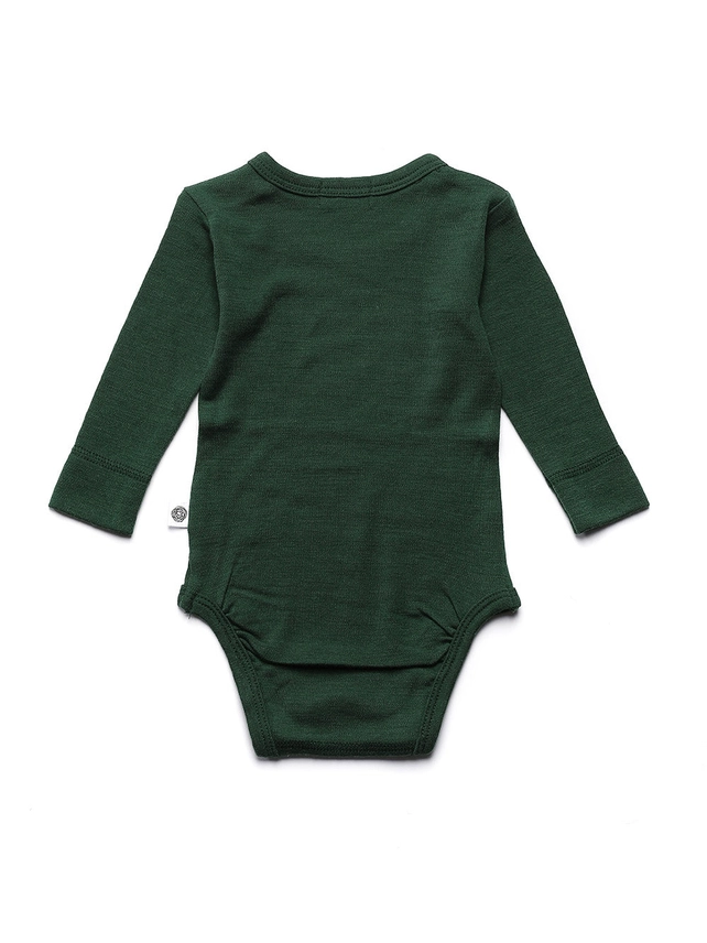  Body i merinoull från Lille Barn -  knapp i axeln  Mountain View