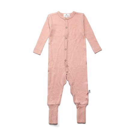  Bodysuit / overall i merinoull från Lille Barn - Misty Rose