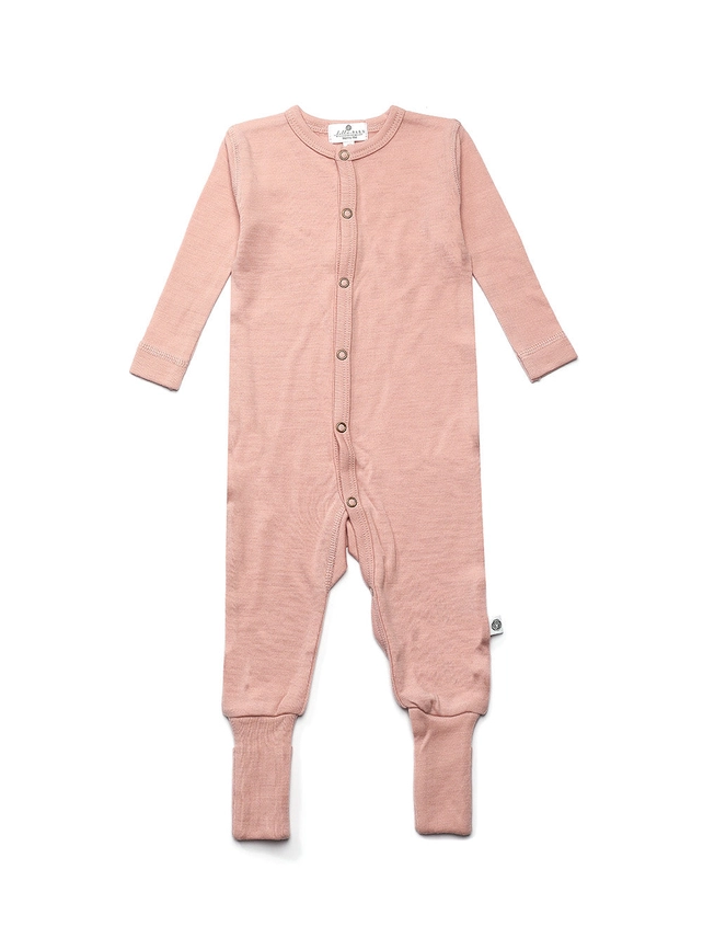  Bodysuit / overall i merinoull från Lille Barn - Misty Rose