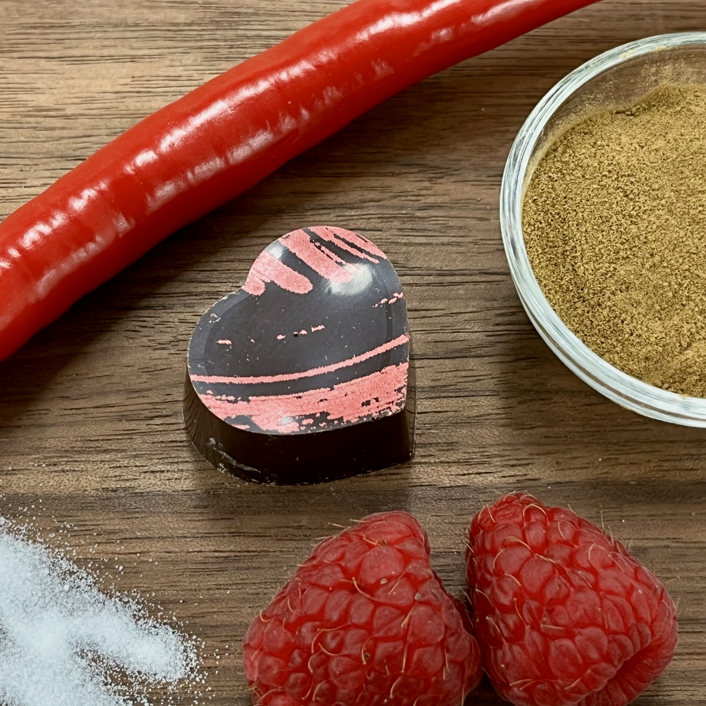 2 st  Hallon-Lakrits-Chili, vegansk