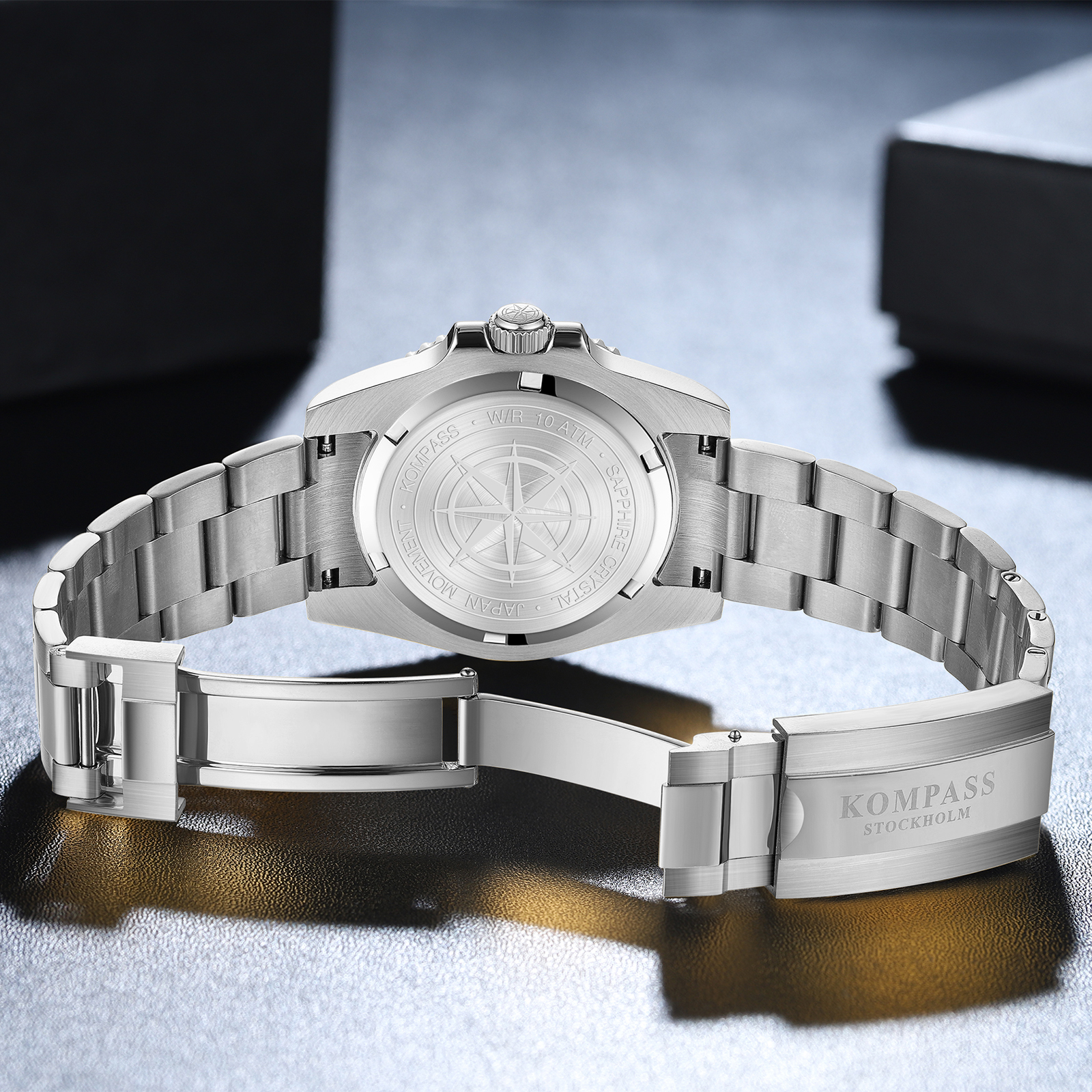 Kompass GMT-Professional Sapphire Steel Black Red - 9