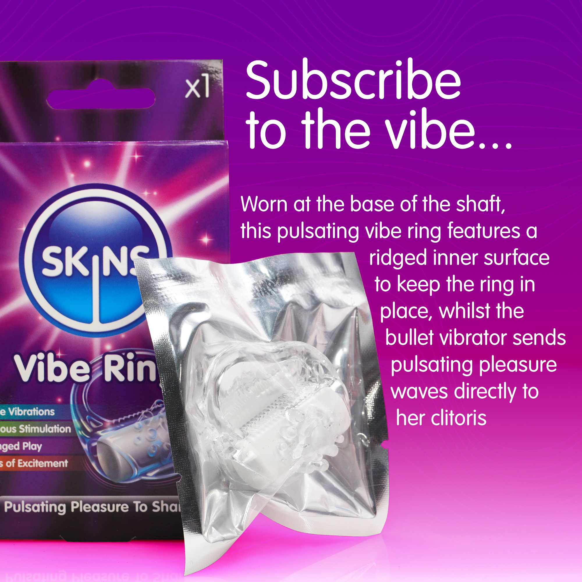 Skins Vibrating Ring - 10