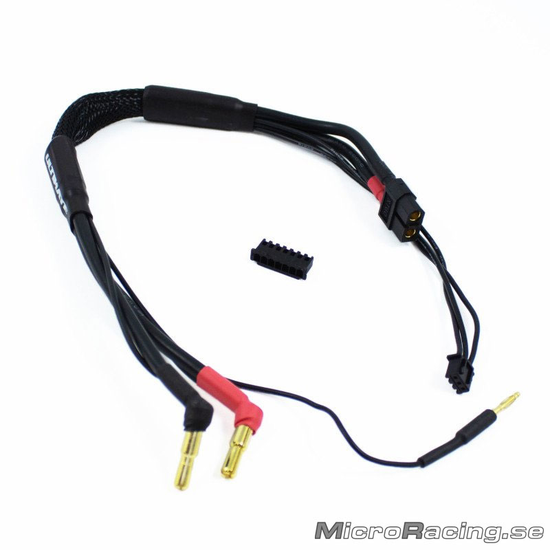 ULTIMATE - 2S Charge Cable Lead With XT60, 4mm & 5mm Bullet Connector, 30cm