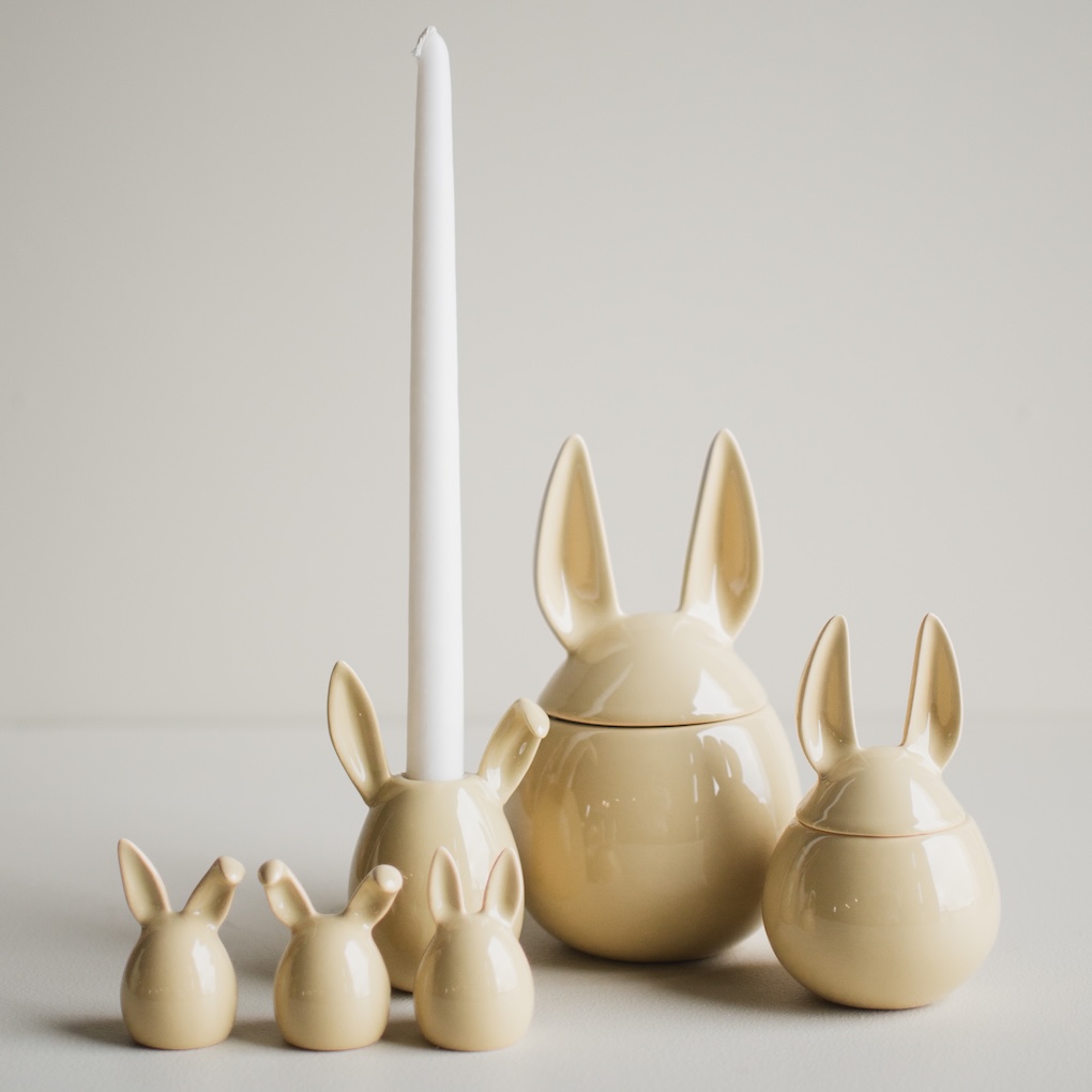Rabbit Ljusstake - Shiny Yellow - 2