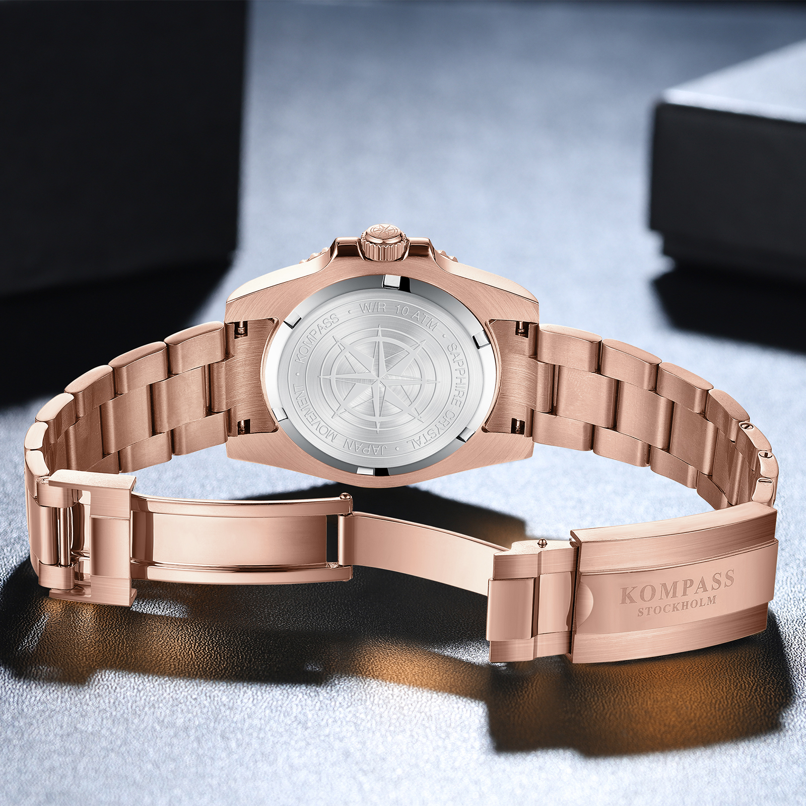 Kompass GMT-Professional Sapphire Steel Rose Black - 9