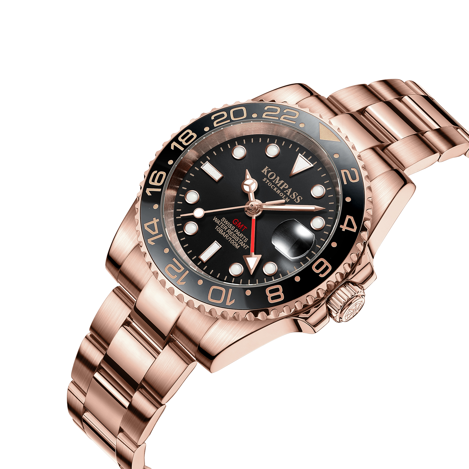 Kompass GMT-Professional Sapphire Steel Rose Black - 2
