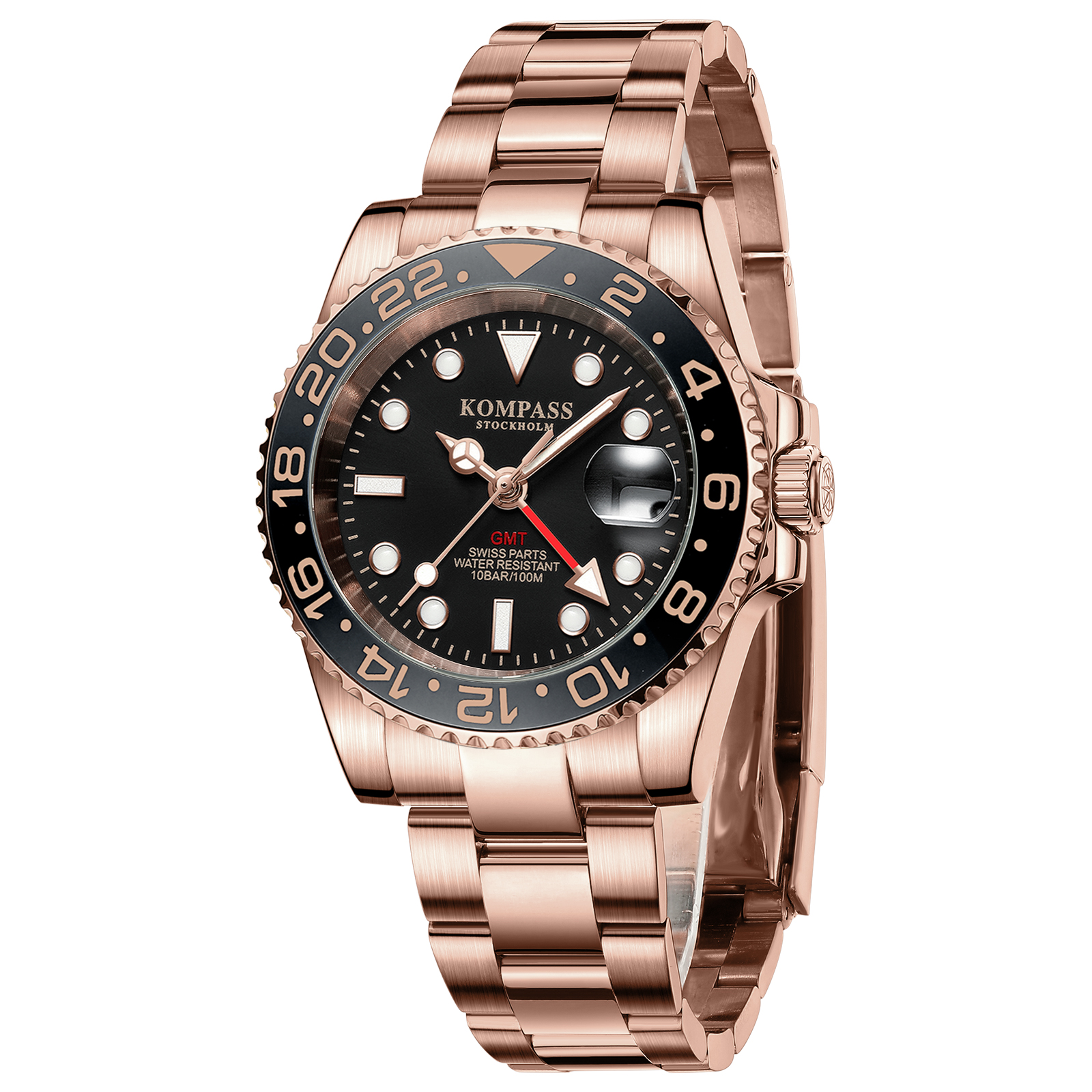 Kompass GMT-Professional Sapphire Steel Rose Black - 3