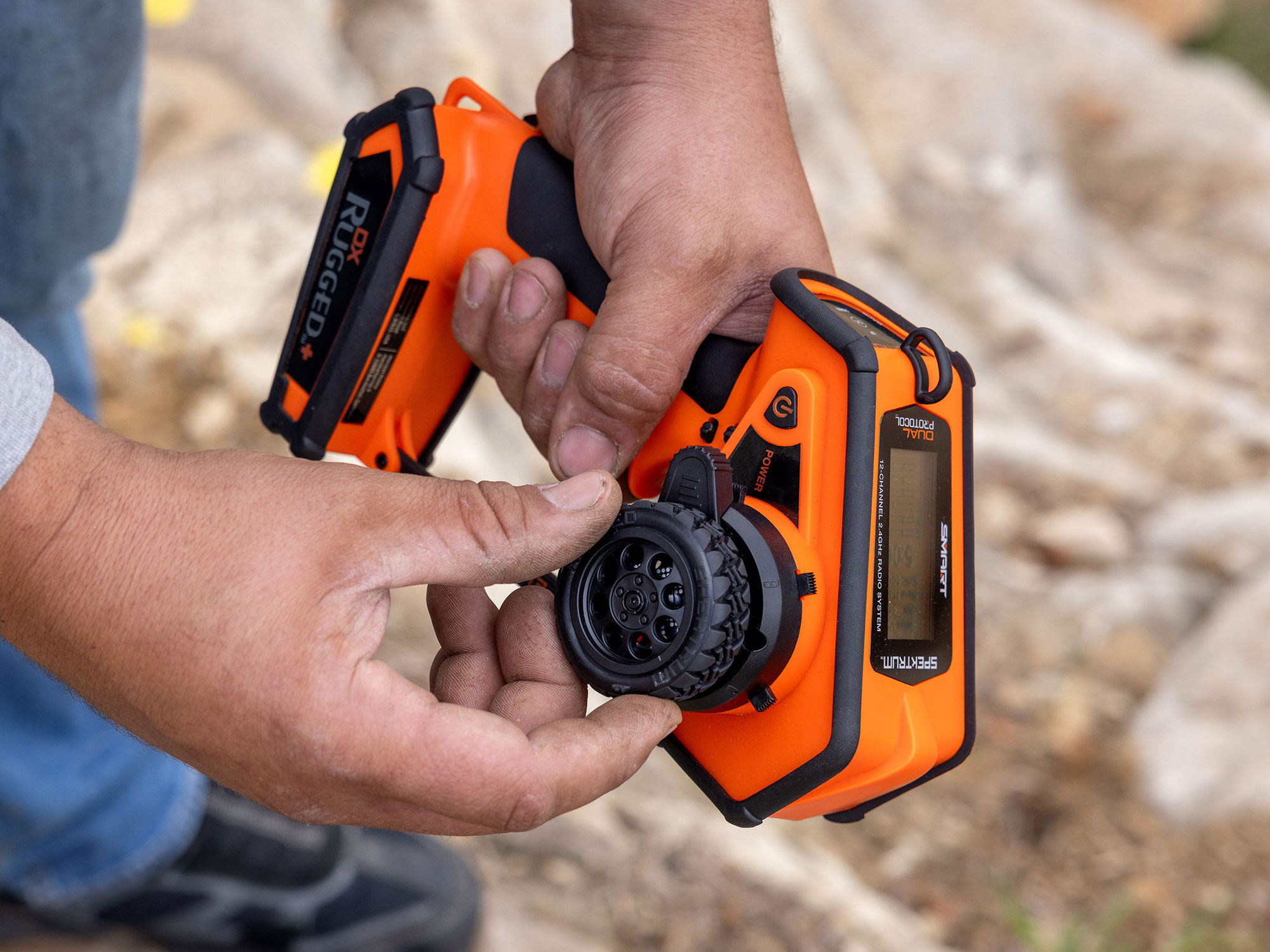 Spektrum DX Rugged+ 12-Channel DSMR+ Transmitter, Orange - 21