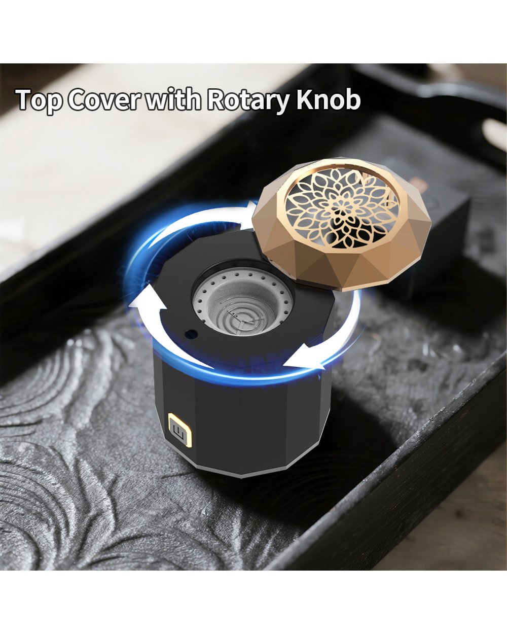 Portable Electric Bakhoor Burner - Black - 2