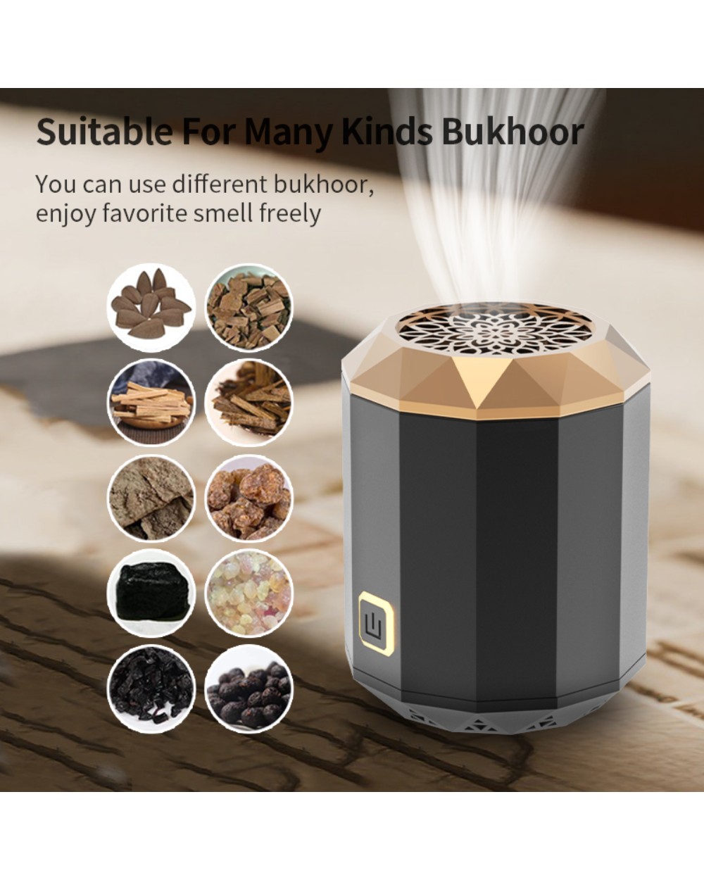Portable Electric Bakhoor Burner - Black - 3