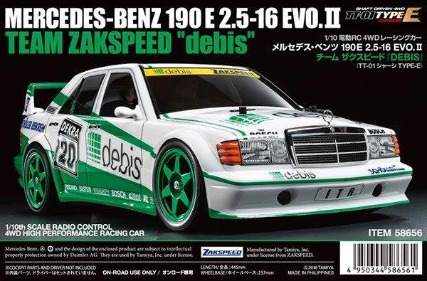 TAMIYA 1/10 R/C Mercedes-Benz 190 E 2.5-16 EVO.II Team Zakspeed (debis) - 2