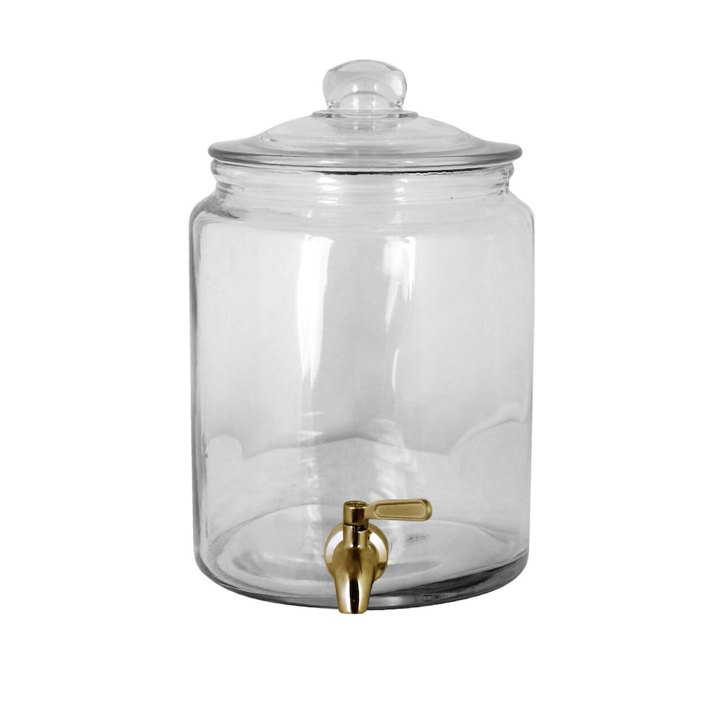 Dispenser - Glass container with tap 6 litres - Ø 18 x H 27 cm - 2