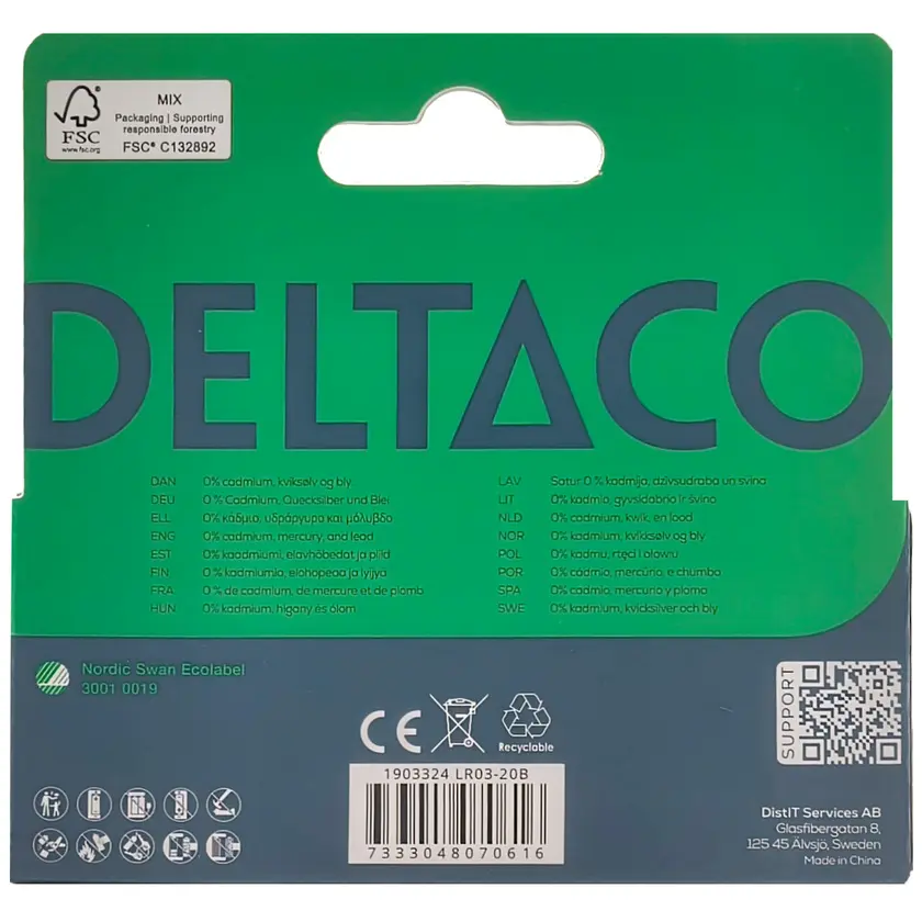 Batteri Alk. AAA LR03 20/fp - 2