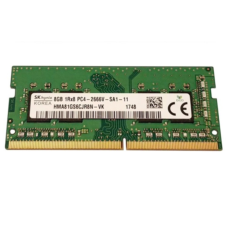 Begagnat 8GB DDR4 1x8GB SK Hynix SODIMM 1Rx8 PC4-2666V 2666MHz RAM Minne HMA81GS6CJR8N-VK