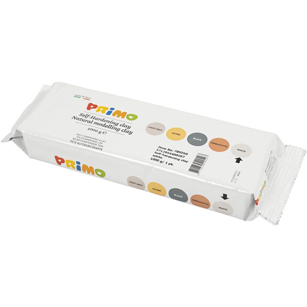 Självhärdande Lera  Vit,  1000 g