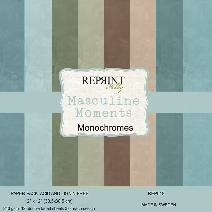 Reprint - Paperpack Monochromes 12x12 - Masculine Moments