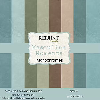 Reprint - Paperpack Monochromes 12x12 - Masculine Moments