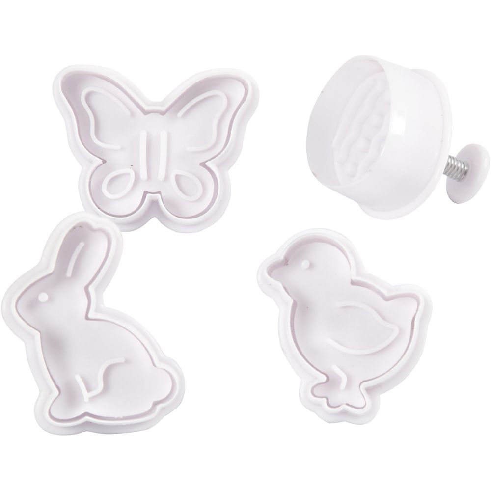 Utsticksform med prägel -Påsk -påskägg, hare, kyckling, fjäril - 2