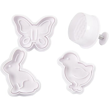 Utsticksform med prägel -Påsk -påskägg, hare, kyckling, fjäril