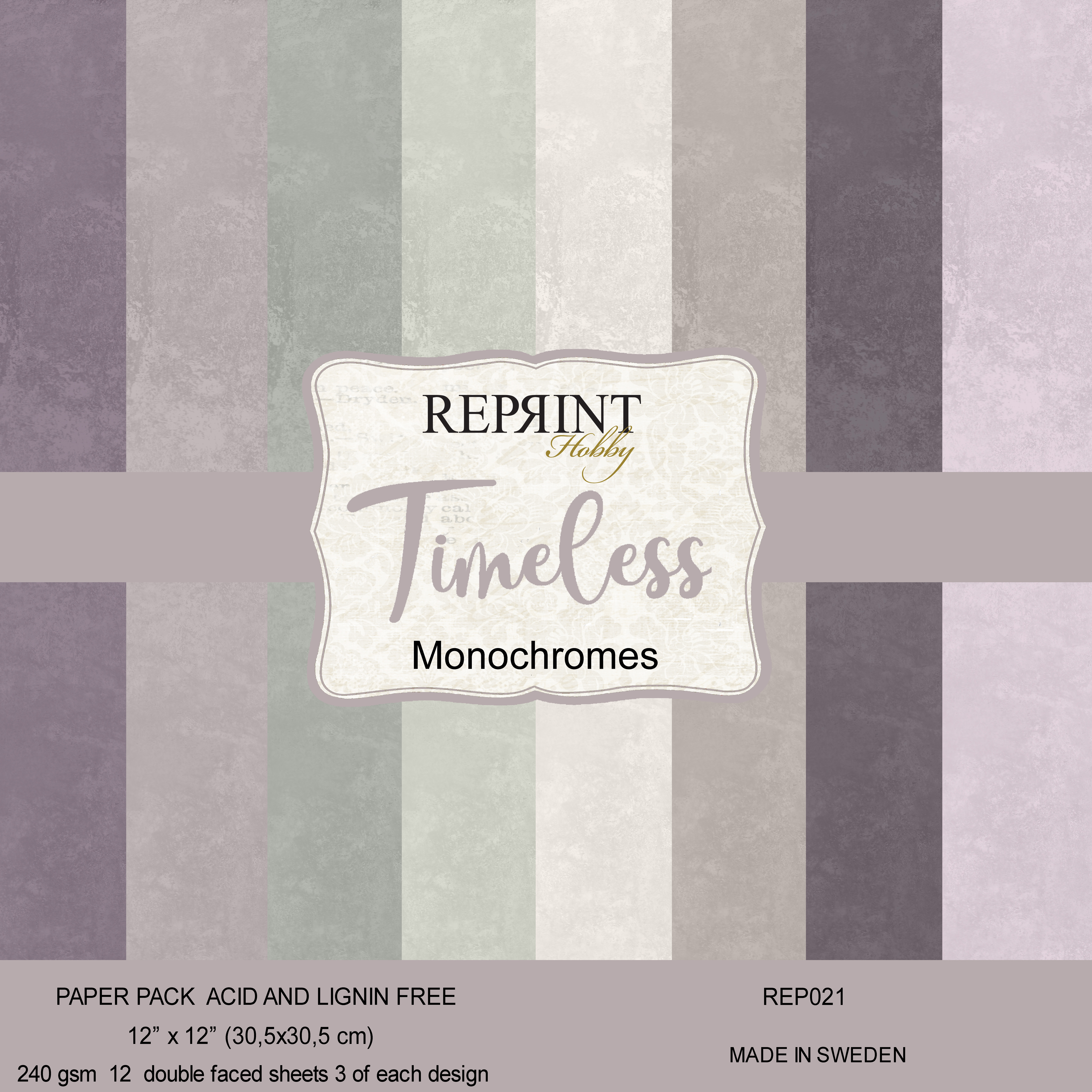Reprint - Paperpack Monochromes 12x12 - Timeless