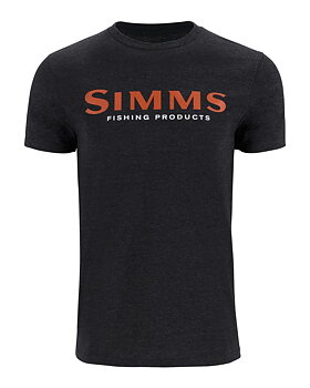 Simms Logo T-Shirt - Dark Gunmetal Heather