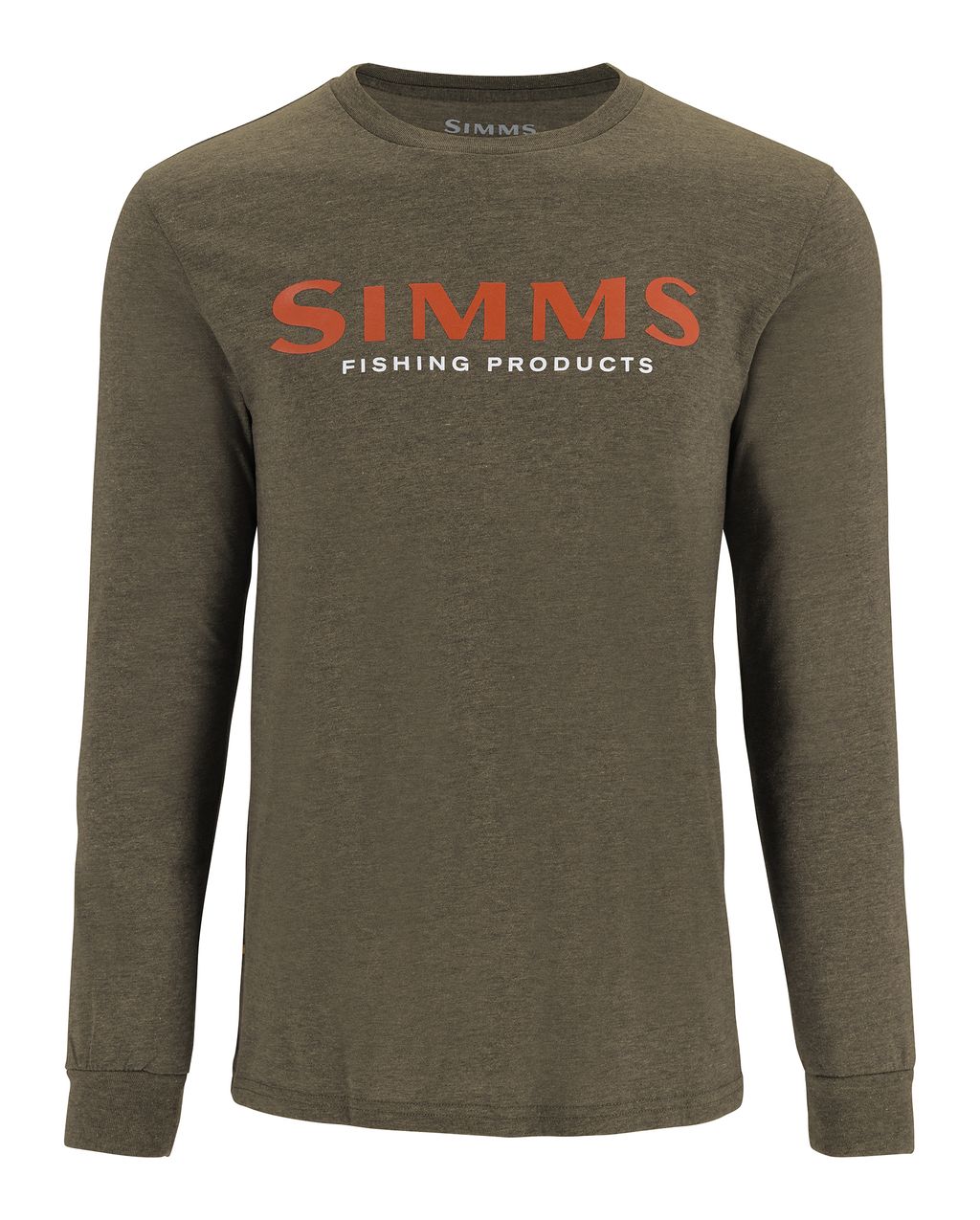 Simms Logo Shirt LS - Loden Heather