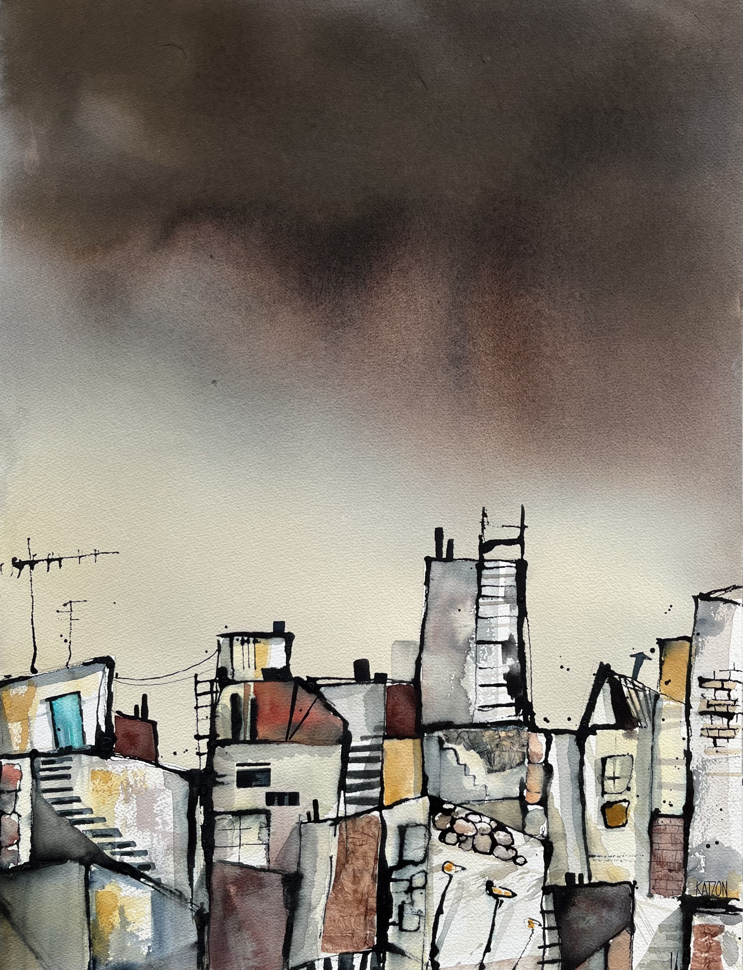 Den blå dörren 65x83cm
