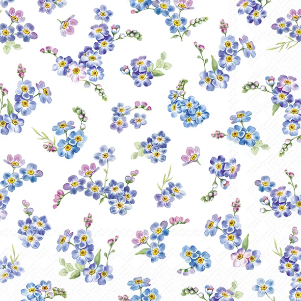 Servett  Lunch små blommor