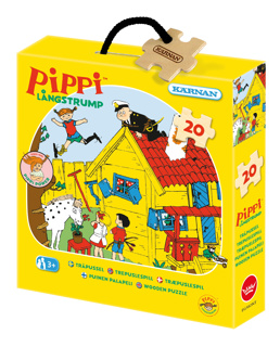 Träpussel 20 bitar Pippi Långstrump