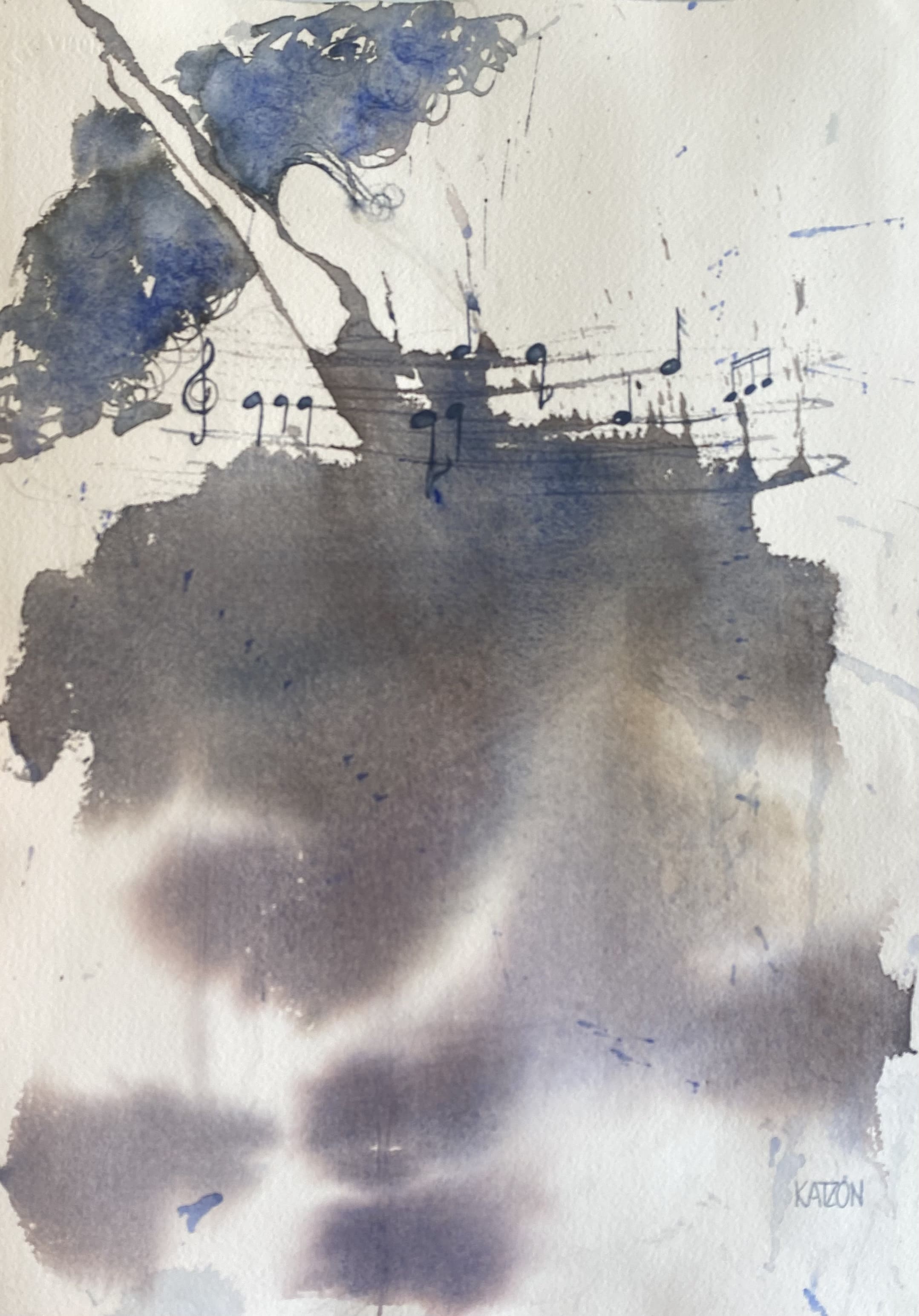 Musik ska byggas utav glädje 42x52cm