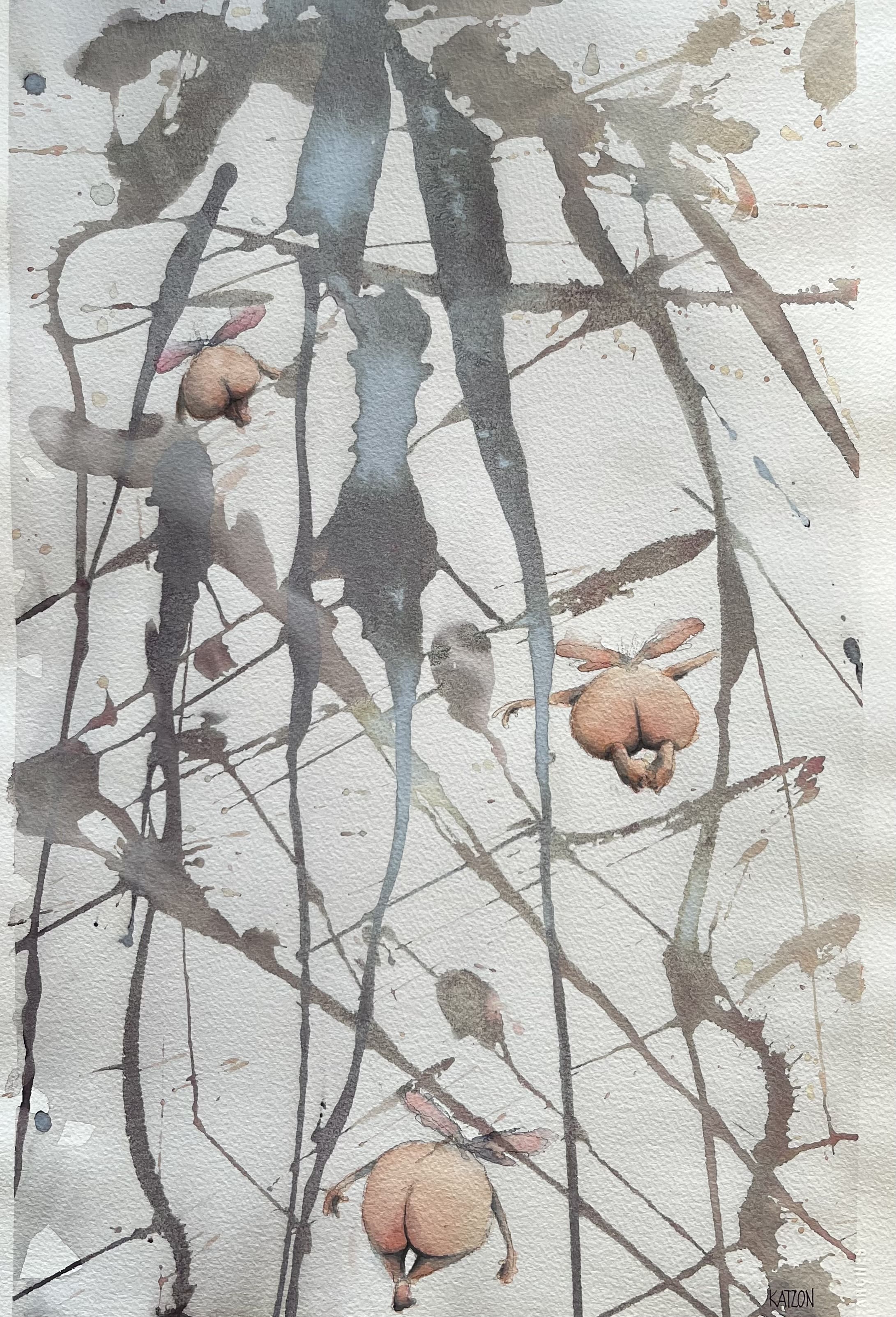 Rumplor i grått 45x65cm
