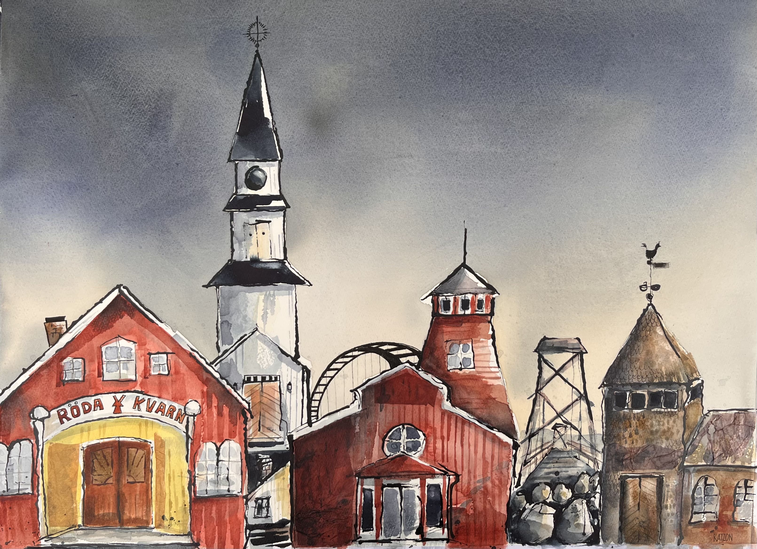 Röda kvarn 64x85cm