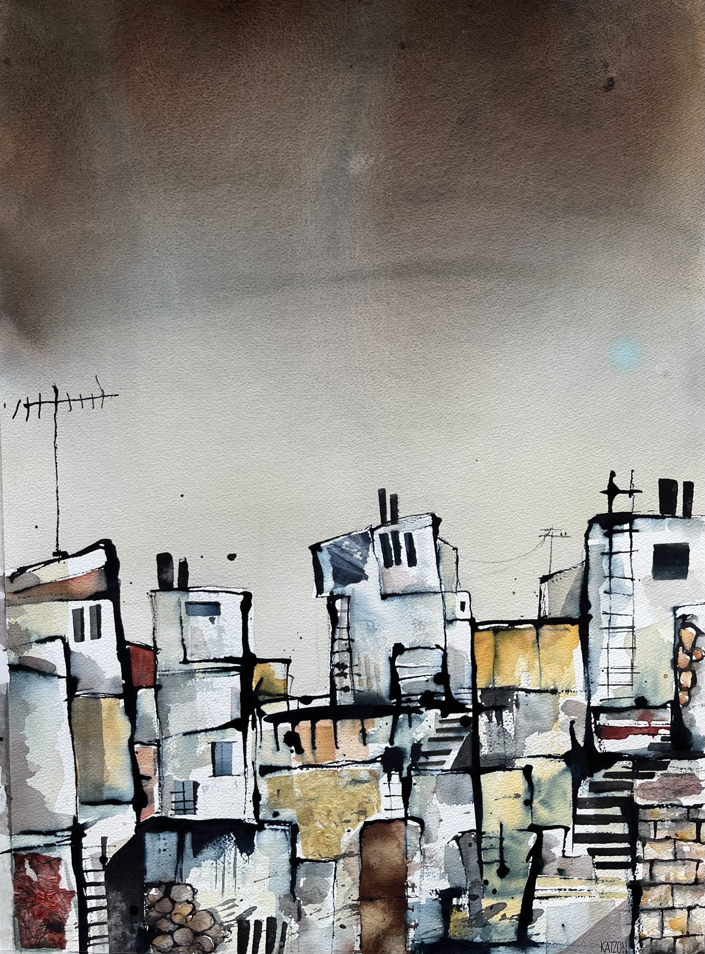 Stadsbild 65x83cm