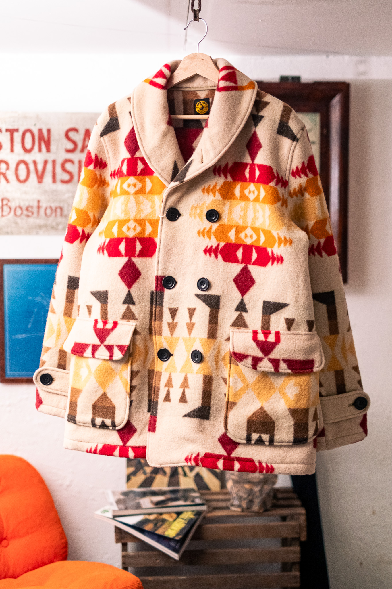 Warehouse x John Gluckow - Wool Blanket Mackinaw Pattern Jacket