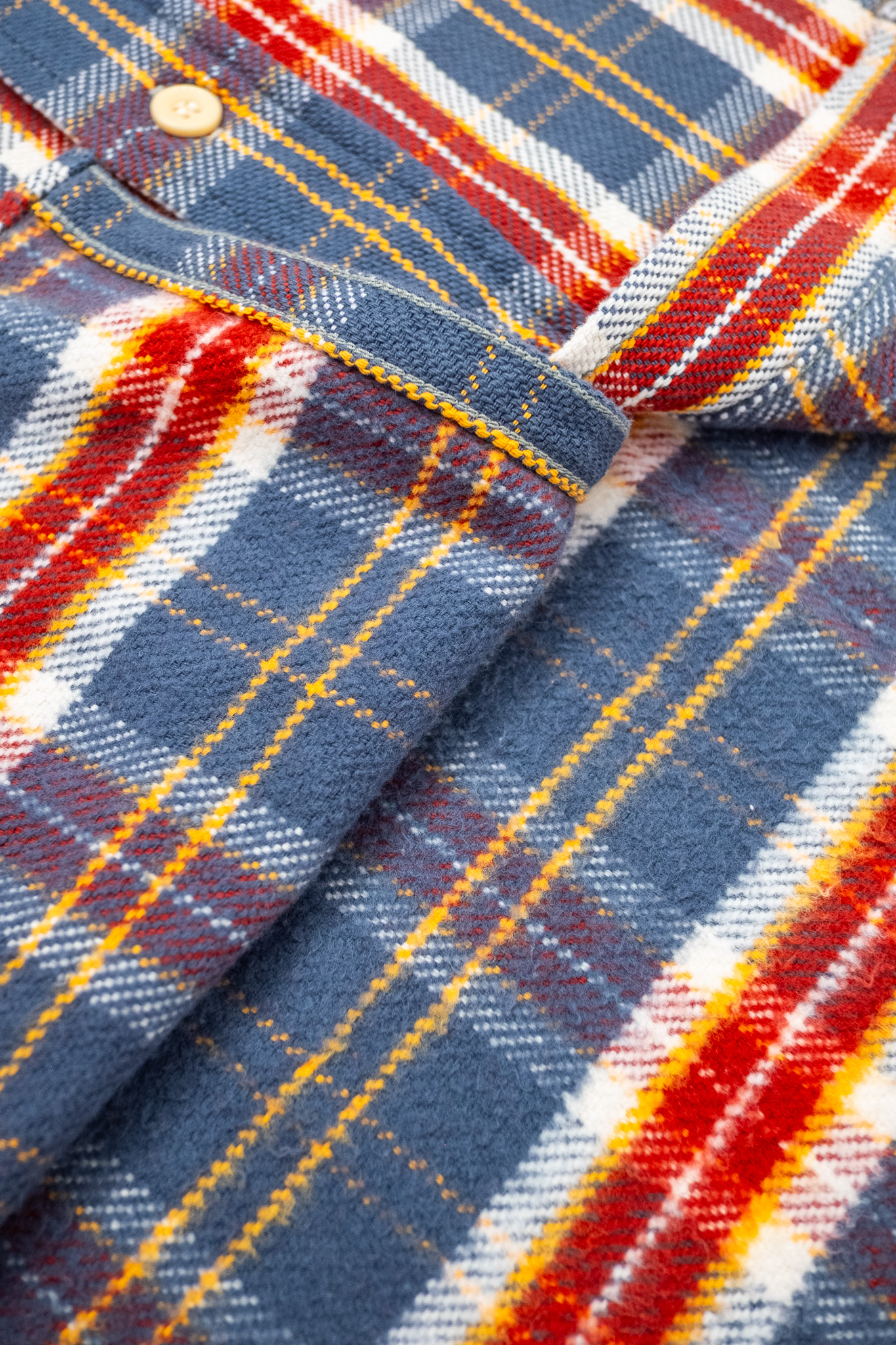 Warehouse & Co - Lot 3104 Flannel Shirt Navy One Wash - 5