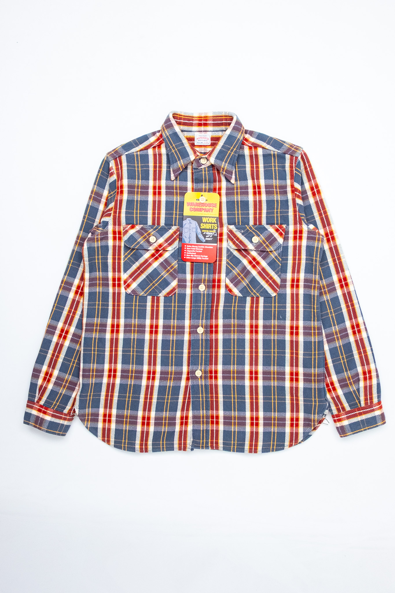 Warehouse & Co - Lot 3104 Flannel Shirt Navy One Wash - Göteborg