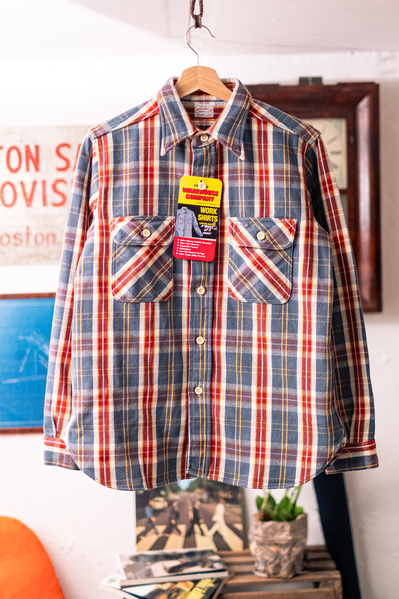 Warehouse & Co - Lot 3104 Flannel Shirt Navy One Wash - Göteborg