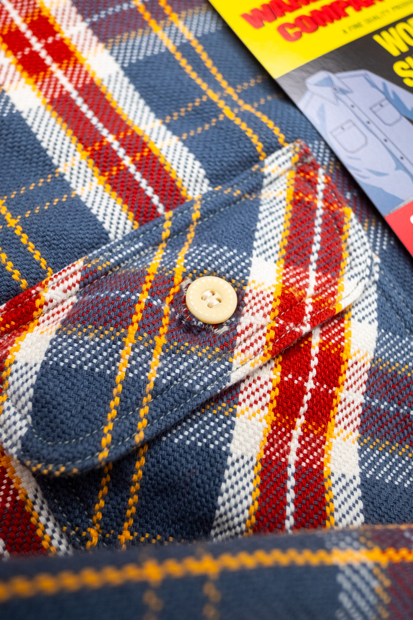 Warehouse & Co - Lot 3104 Flannel Shirt Navy One Wash - Göteborg