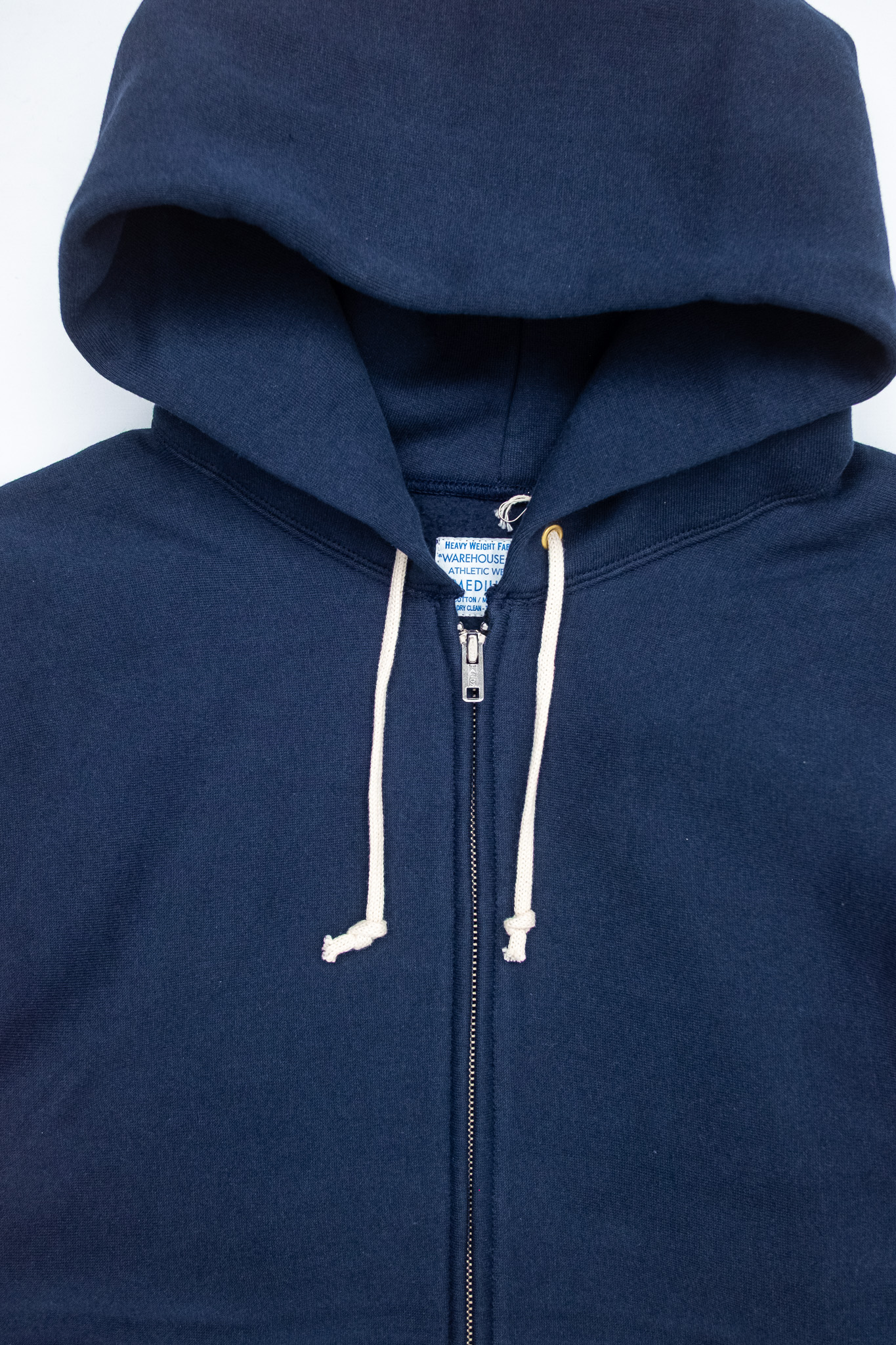 Warehouse & Co - Lot 487 Plain Zip Hood Sweatshirt Navy - 3