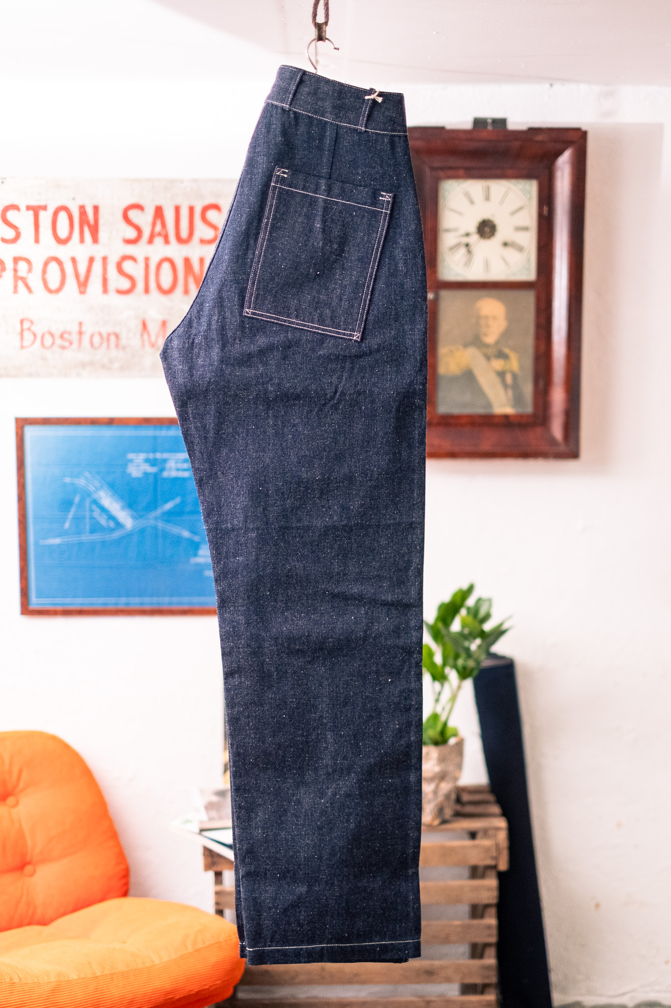Warehouse & Co - 1930s WPA Double Knee Denim Trousers Indigo