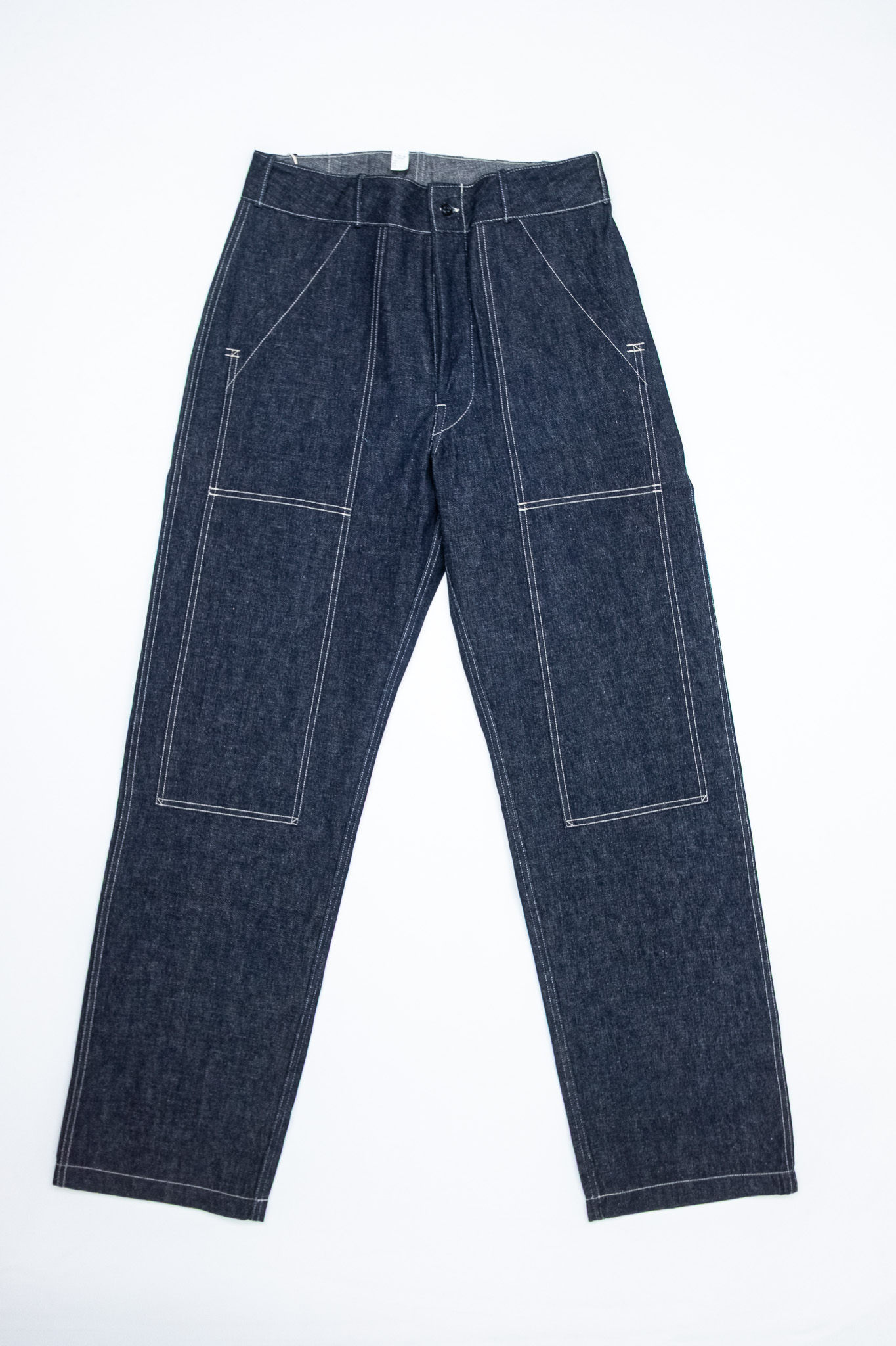 Warehouse & Co - 1930s WPA Double Knee Denim Trousers Indigo - 2