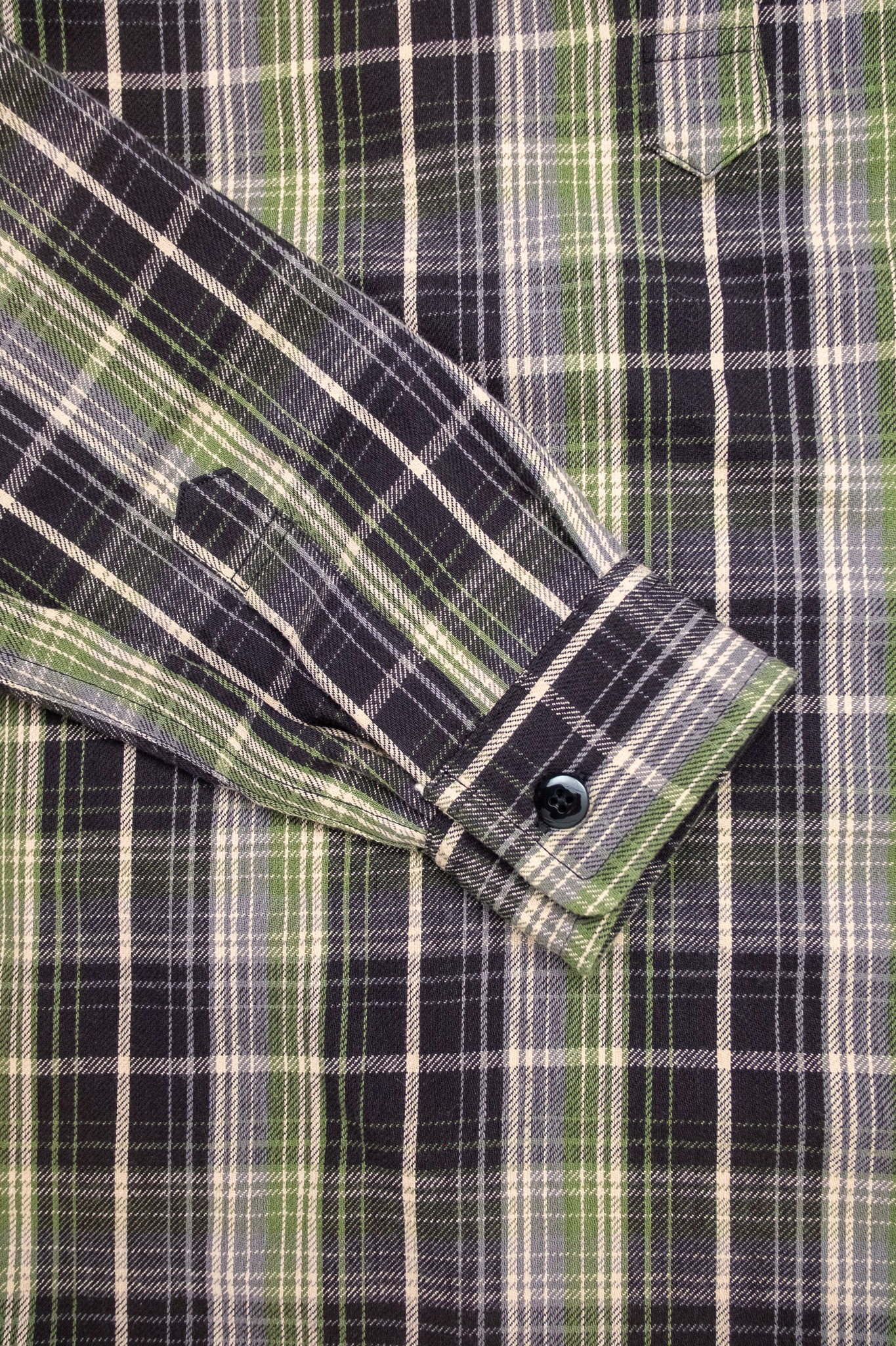 Warehouse & Co - 1930s WPA One Pocket Pullover Shirt Green - 5
