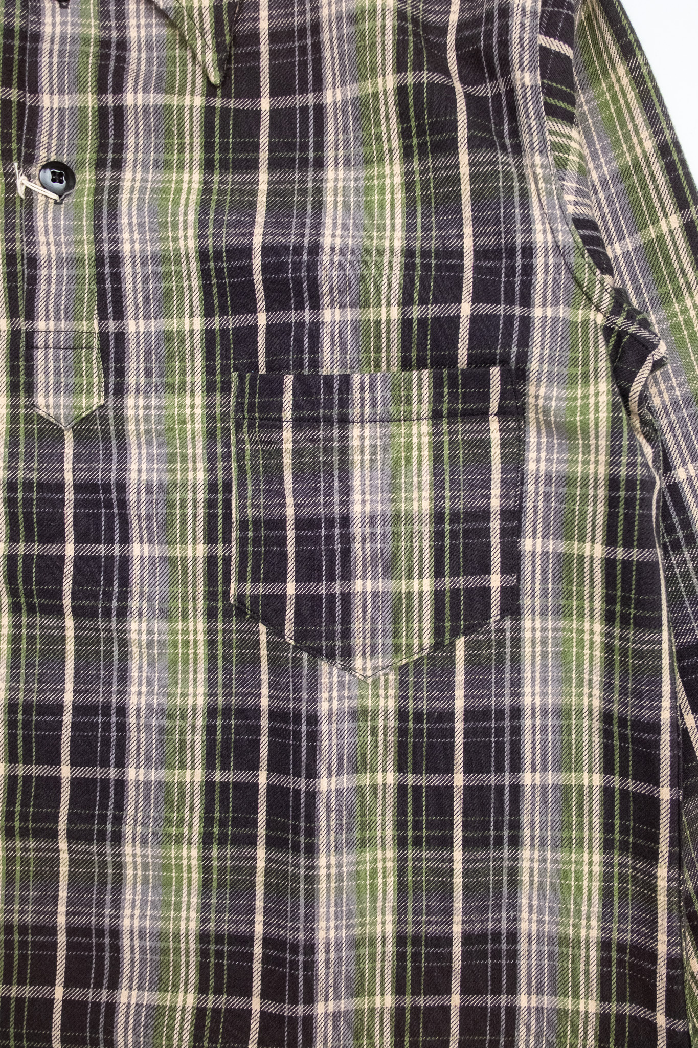 Warehouse & Co - 1930s WPA One Pocket Pullover Shirt Green - 4